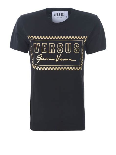 versus versace shirt black|gianni Versace t shirt.